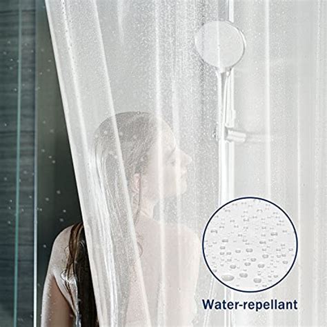 Downluxe Clear Shower Curtain Liner 72x72 Peva 8 Gauge Duty Weight With Grommets Holes