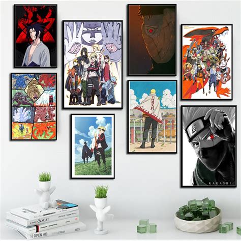 Home Decoration Hd Prints Painting 5 Panel Naruto Kyubi Pictures Wall