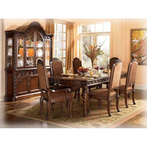 We offer a wide selection, big savings, financing and free shipping. 7pc North Shore Dining Room Set Ashley Furniture | Brown ...