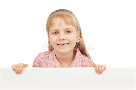 Little Girl With Blank Stock Photo Image Of Looking 16215812