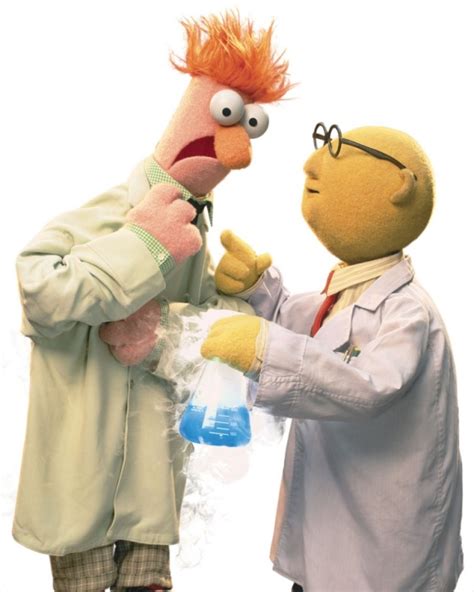 I Muppet Dr Bunsen Honeydew Insieme Al Suo Assistente Beaker In Una
