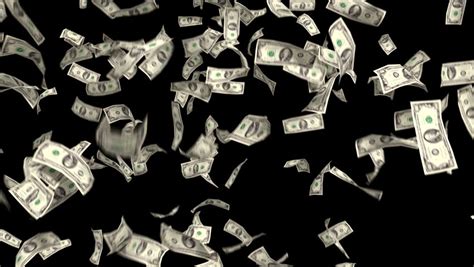 Money Falling Dollars Financial Win Stock Footage Video ...