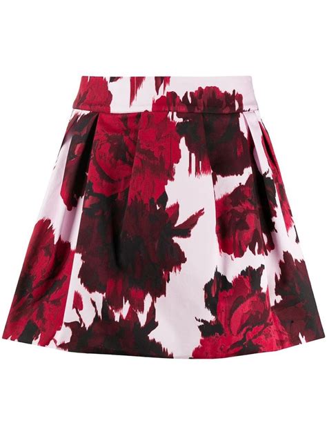 Alexandre Vauthier Floral Print Skirt Farfetch In Printed