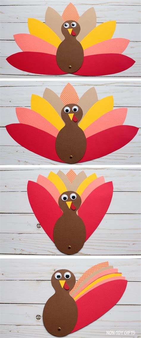 Paper Turkey Craft With Template Thanksgiving Craft For Kids