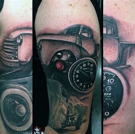 70 Car Tattoos For Men - Cool Automotive Design Ideas