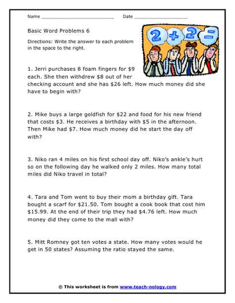 We did not find results for: Money Based Word Problem Worksheet Version 6