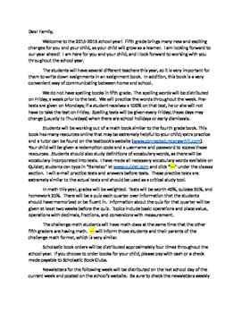 A summary of writing rules including outlines for cover letters and letters of enquiry, and abbreviations used the example letter below shows you a general format for a formal or business letter. 5th Grade Welcome Letter by Ms Sussen Middle School Mania ...