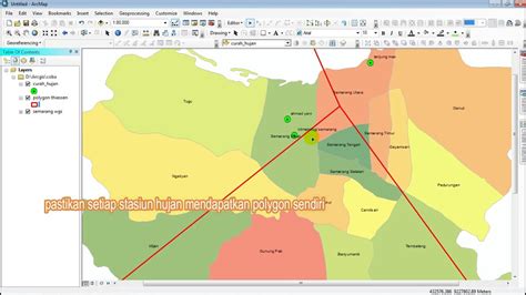 Tutorial Membuat Peta Curah Hujan Semarang Metode Poligon Thiessen Dan