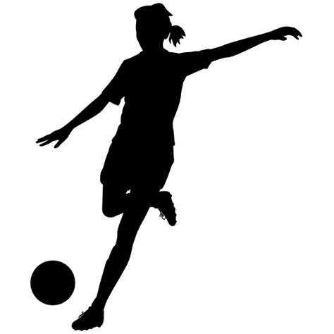 Female Soccer Player Huge Kick Sticker