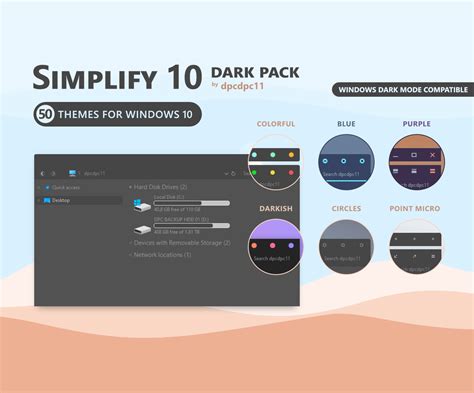 Simplify 10 Dark Windows 10 Theme Pack 50 In 1 By Dpcdpc11 On