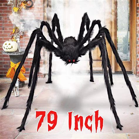 Aiduy 65t Inch Outdoor Halloween Decorations Scary Giant Spider Fake