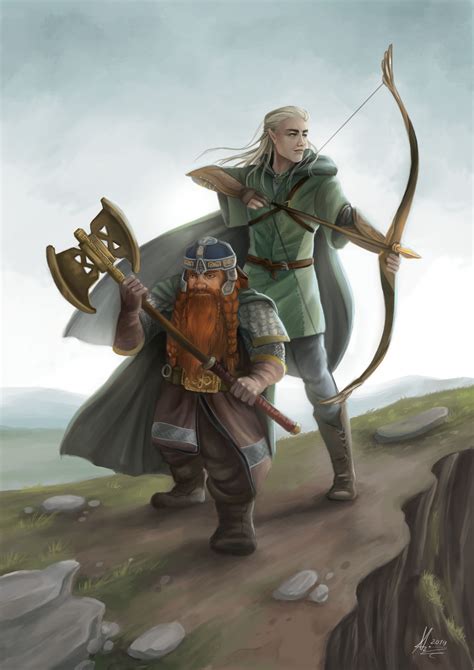 Legolas And Gimli Aragorn Thranduil Gandalf Fellowship Of The Ring