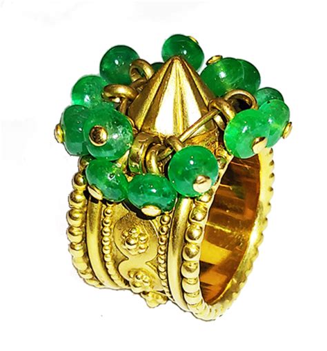 Rene Boivin Vintage Gold And Emerald Ring Primavera Gallery