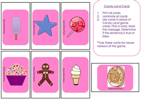 Printable Candyland Game Pieces