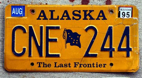 Alaska Big Dipper Flag License Plate The Last Frontier With A 1995