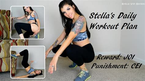 stella von savage daily workout plan joi punishment cei motivation video series