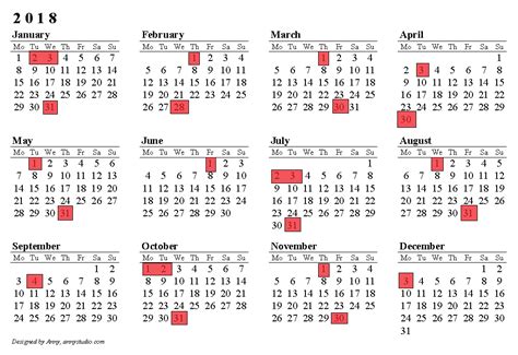 2018 u.s. monthly auto sales calendar and selling days for every month
