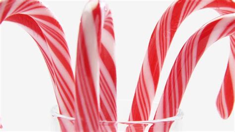 Red White Striped Candy Canes Glass Stock Footage Video 100 Royalty