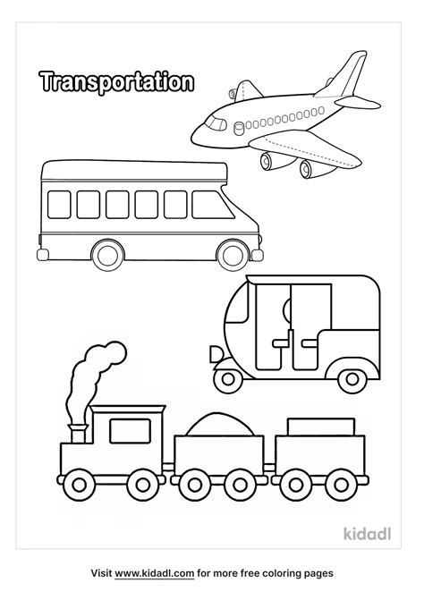 Free Transportation Coloring Page Coloring Page Printables Kidadl