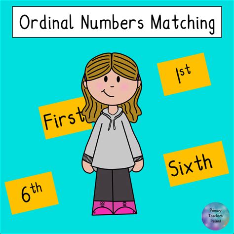 Mash 1st 2nd Class Ordinal Numbers Matching