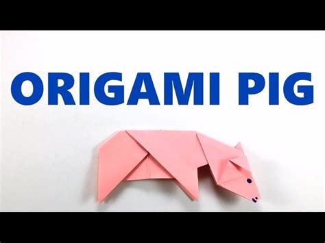 How To Make Origami Pig Easy Origami Tutorial Diy Paper Folding