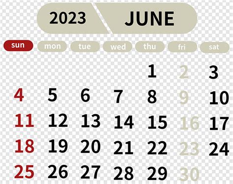 Gambar Kalender Juni 2023 Png Download Gratis Gambarpngid