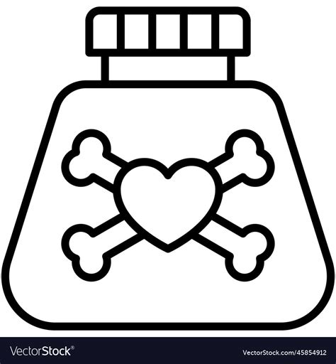 Toxic Love Icon And Heart Royalty Free Vector Image
