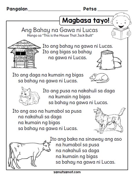 Tagalog Filipino Reading Comprehension Worksheets For Grade 4