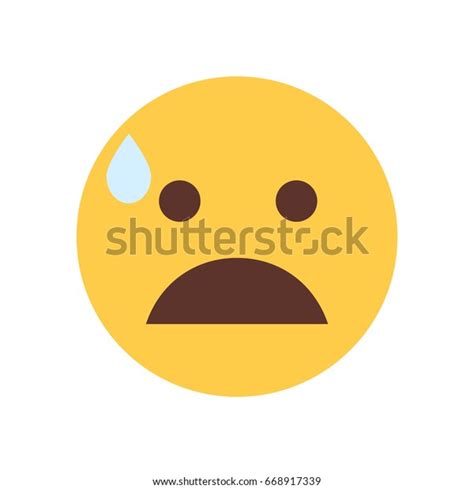 Yellow Cartoon Face Shocked Emoji People 스톡 벡터로열티 프리 668917339