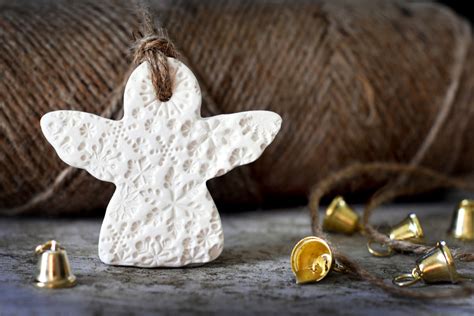 Tabletop ceramic christmas trees were likely only made by those ladies with exceptional skill. Ceramic Snowflake Angel Christmas Decoration | Felt