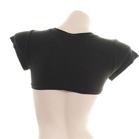 Sexy Women S No Bra Club Cotton Short Sleeve Crop Top T Shirt Summer