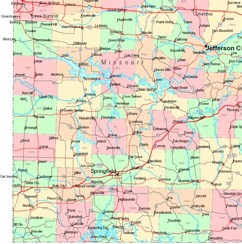 Online Map Of Southwestern Missouri
