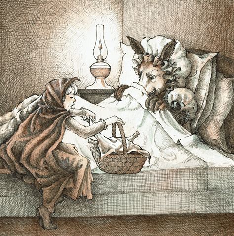 Little Red Riding Hood With The Big Bad Wolf by Betsy Day | Red riding