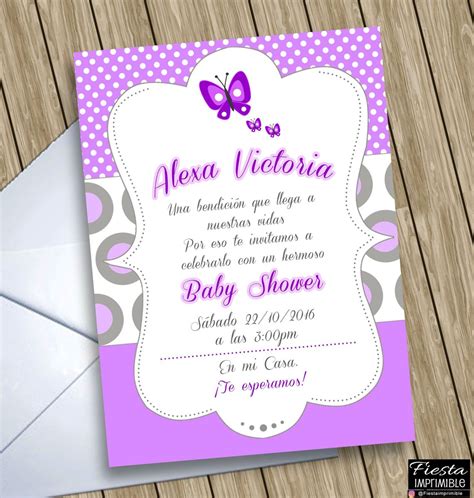 Invitaciones Digitales Personalizadas Baby Shower De Niña Mercadolibre