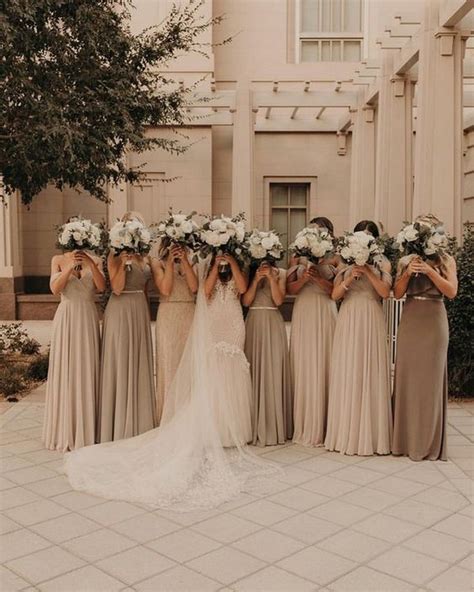 Neutral Colored Bridesmaid Dresses Emmalovesweddings