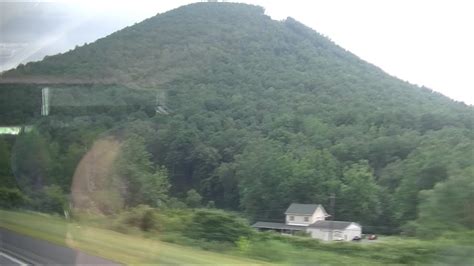 Driving Through Beautiful Appalachian Mountains In Central Pennsylvania