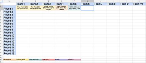 1 accuracy ranker in fantasy football, has your updated (through aug. Create Your Own Free Fantasy Football Draft Board with ...