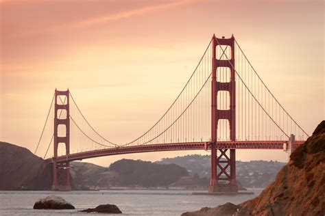 Fotoğraf deniz gün batımı sabah Altın kapısı köprüsü San