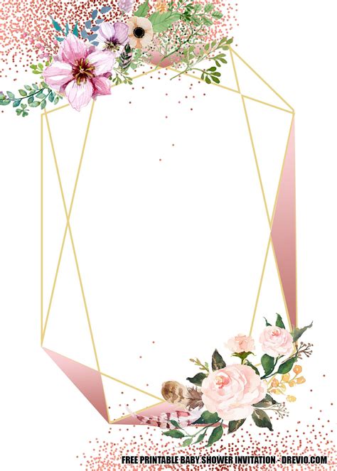 The best selection of royalty free floral rose gold wallpaper vector art, graphics and stock illustrations. FREE Blush Floral Rose Gold Geometry Invitation Templates ...