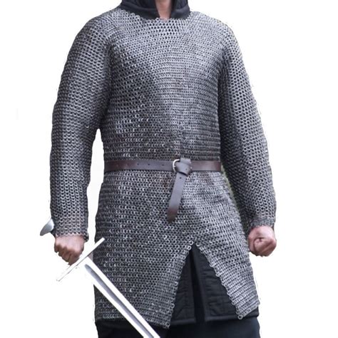 Butted Chainmail Shirt Large F Sleeve Chain Mail Armor Chainmaile