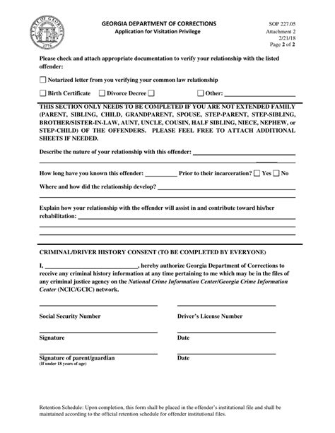 Vadoc Visitation Application