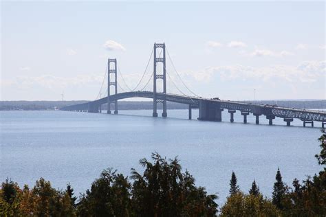 Michigan Exposures The Mackinac Bridge From Straits State Park