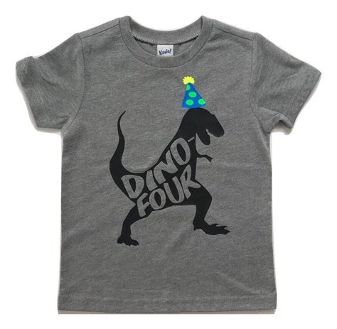 Download Dinosaur birthday shirt, Four Years Old, Dino Four shirt ...
