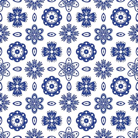 Premium Vector Seamless Pattern In Scandinavian Style With Flowers
