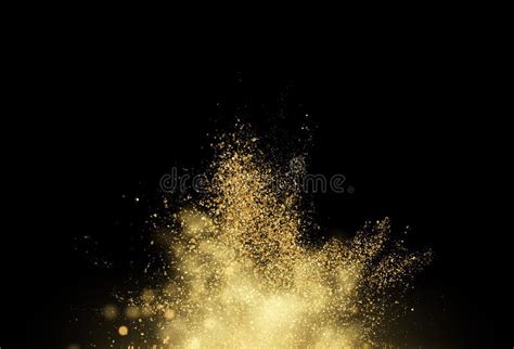 Gold Glitter Dust Texture Design Element Golden Explosion Grainy