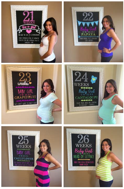 Weekly Pregnancy Chalkboard Signs Happy Girls Are The Prettiest