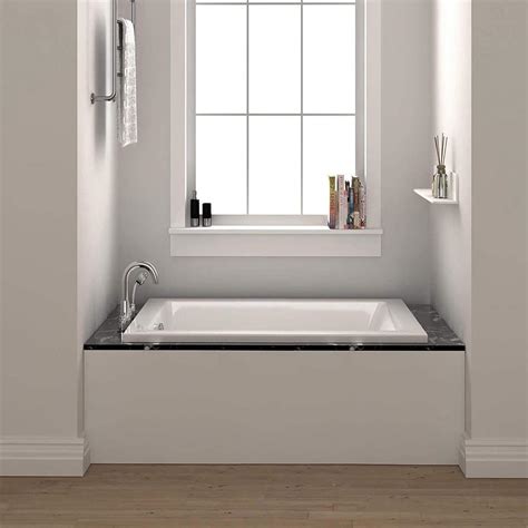 Fine Fixtures 48 X 32 In Acrylic Rectangular Drop In Bathtub In White