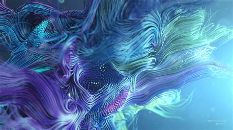 Wallpaper Waves Lines Abstract 3d Colorful 4k