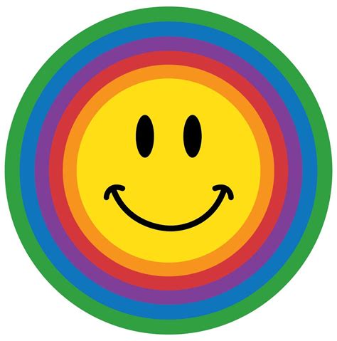 Colorful Smile Smiley Happy Smiley Face Rainbow Colors