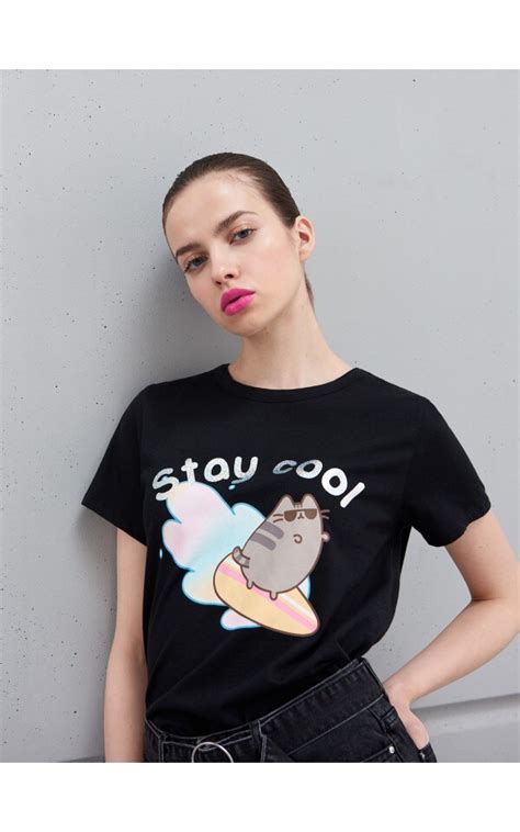 Pusheen Cat T Shirt SINSAY YA118 99X